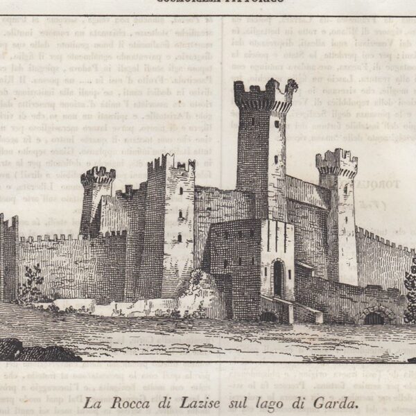 La Rocca di Lanzise sul Lago di Garda, 1837