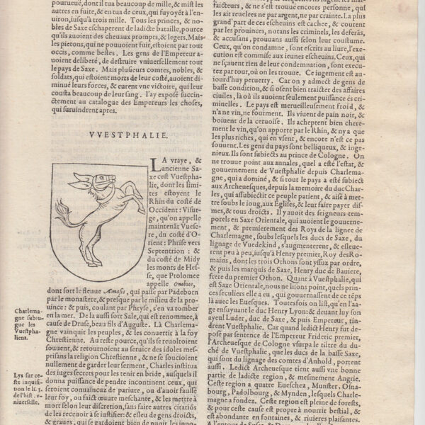 1575 Cosmografia Universale, Stemma di Westfalia
