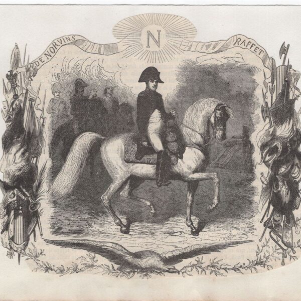 Napoleone a cavallo, 1850