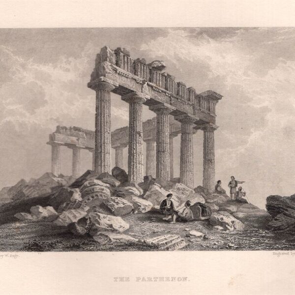 Partenone, Parthenon, Atene, Grecia, 1833
