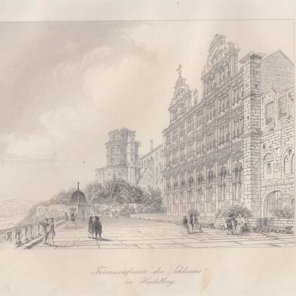 Castello di Heidelberg, Germania, A.H.Payne, 1840-50