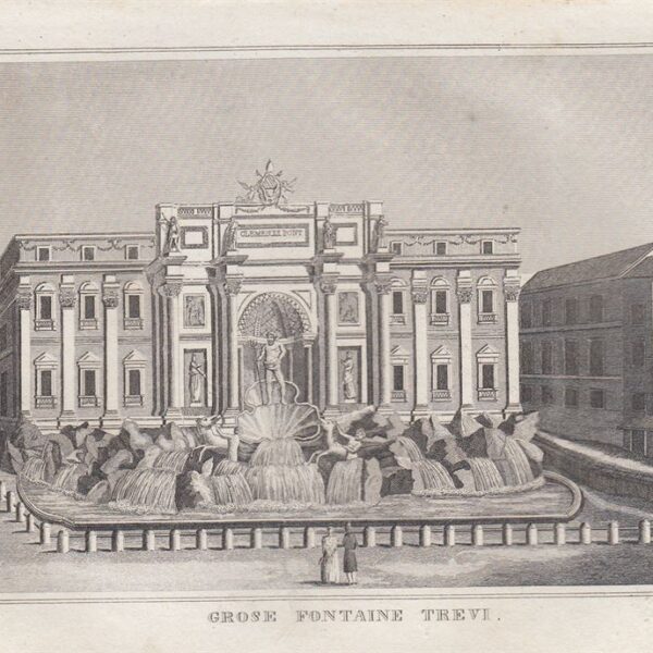 Roma, Fontana di Trevi, 1834