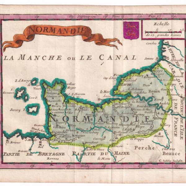 Charles Inselin, Mappa della Normandia Francia 1707