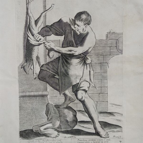 Mitelli Giuseppe Maria, Arti e Mestieri per la via, Macellaio, 1660