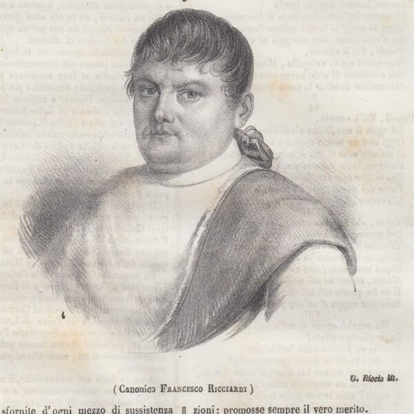 Canonico Francesco Ricciardi, 1843