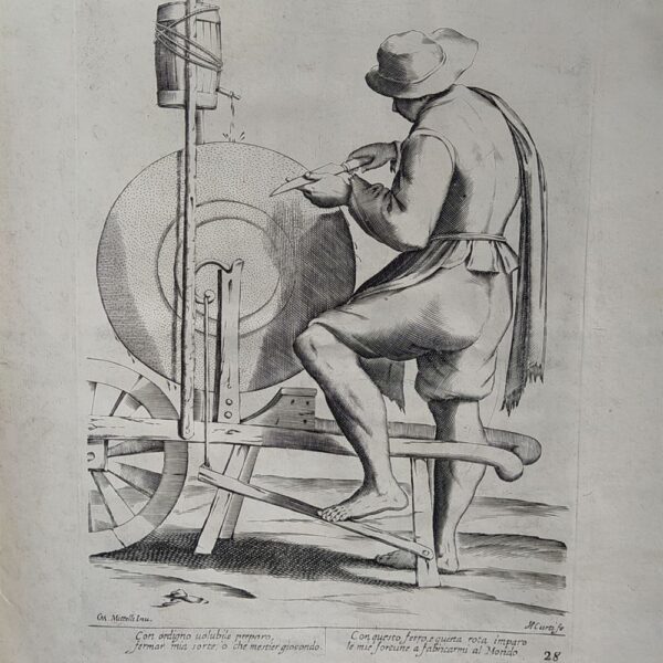 Mitelli Giuseppe Maria, Arti e Mestieri per la via, Arrotino, 1660