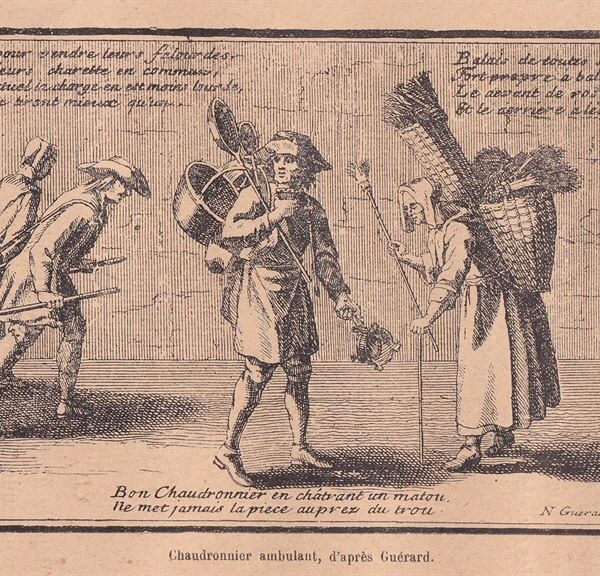 Il Calderaio ambulante, xilografia dell'800