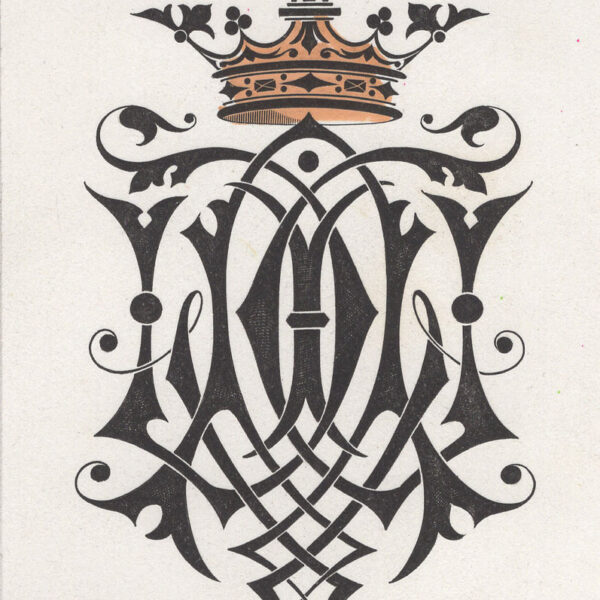 Cifre del nome DAVID intrecciate, 1881