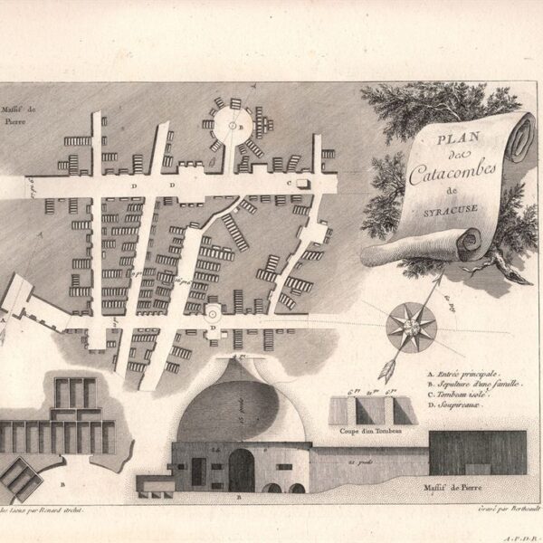 Siracusa, Pianta delle Catacombe, Saint-Non, 1786
