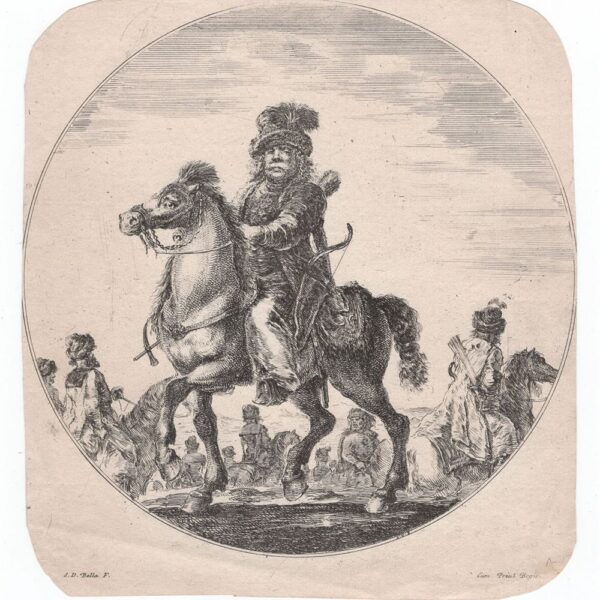 Stefano Della Bella, Cavalieri negri..., 1651