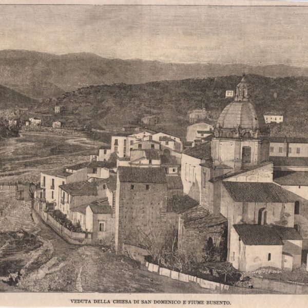 Cosenza, Veduta della Chiesa di San Domenico, 1894