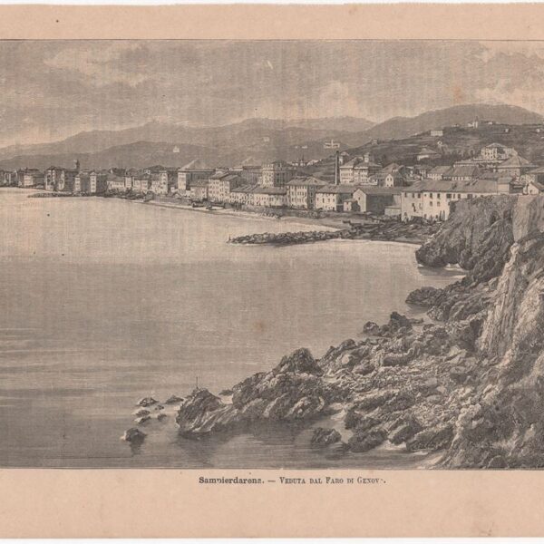 Sampierdarena, Veduta dal faro di Genova, 1890
