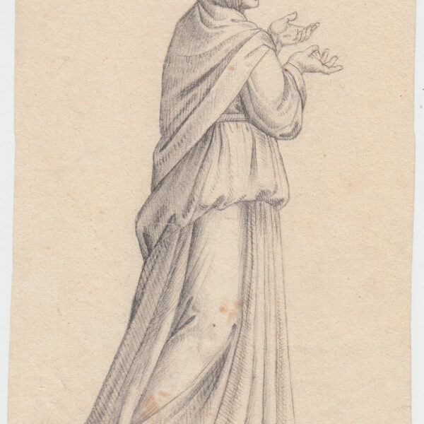 La Poetessa, Matita su carta, XIX sec.