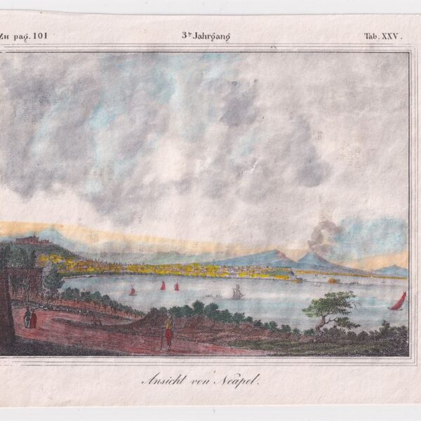 Golfo di Napoli, litografia, XIX secolo