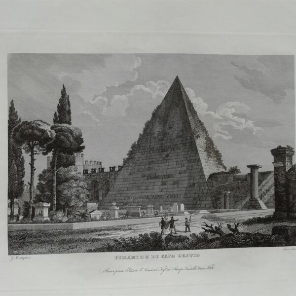 Roma, Piramide di Caio Cestio, Cottafavi, 1843