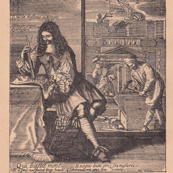 L'architetto antico, xilografia dell'800