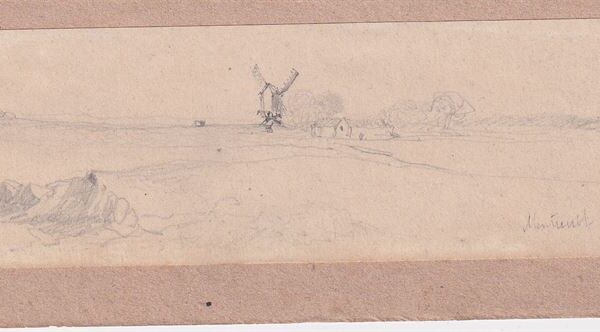 Consalvo Carelli, Paesaggio con mulino