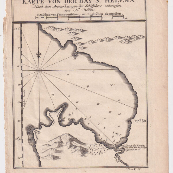 Bellin, Mappa dell'isola di S.Elena, 1750