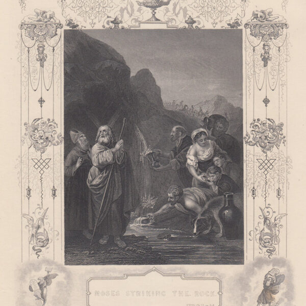 Mosè apre la roccia. 1830-1850.Esodo