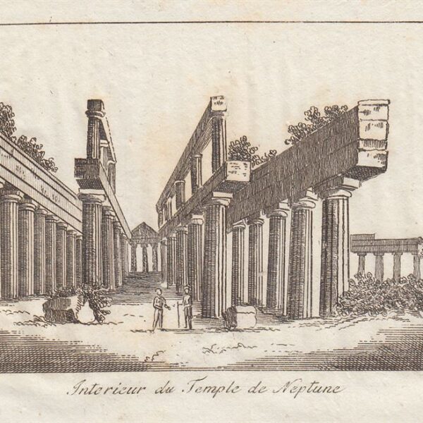 Paestum, Interno del tempio di Nettuno, 1824