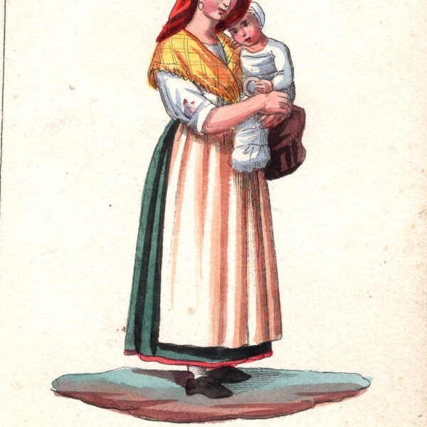 Donna di Tivoli, acquarello