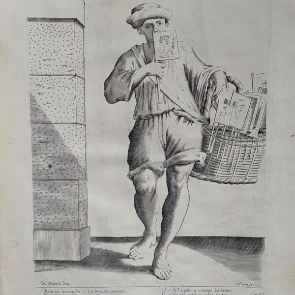 Mitelli Giuseppe Maria, Arti e Mestieri per la via, Venditore di ventagli, 1660