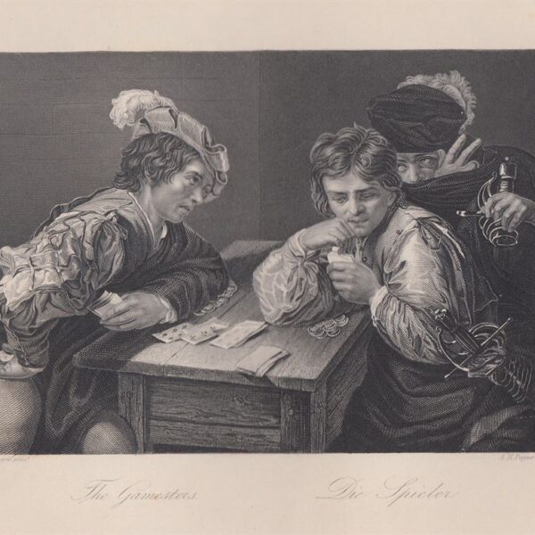 I Giocatori, Caravaggio, 1840-50