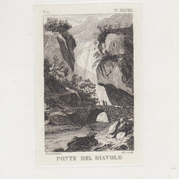 Saverio Pistolesi, Ponte del Diavolo, Lucca, 1850