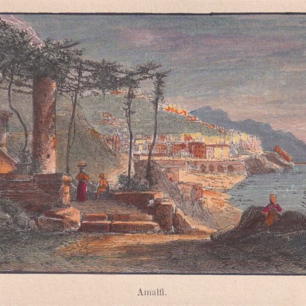 Amalfi, xilografia acquarellata,1892