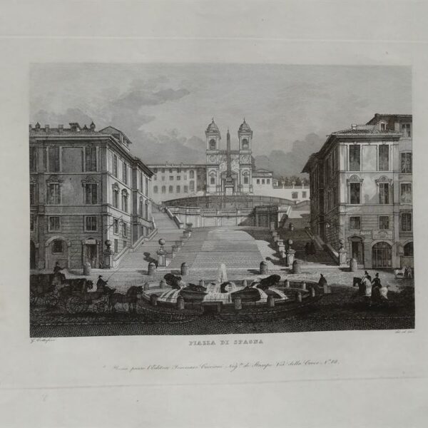 Roma, Piazza di Spagna, Cottafavi, 1843