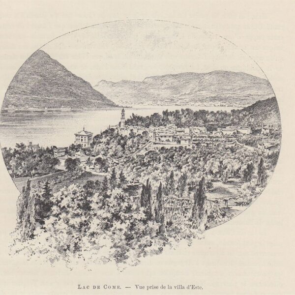 Lago di Como, Veduta da Villa d'Este, 1890