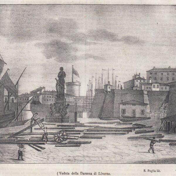 Livorno, La Darsena, 1845