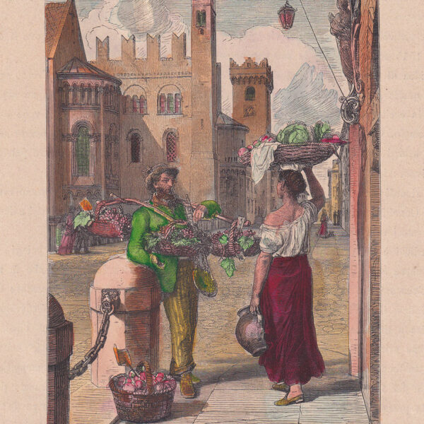 Fruttivendoli a Trento, 1875