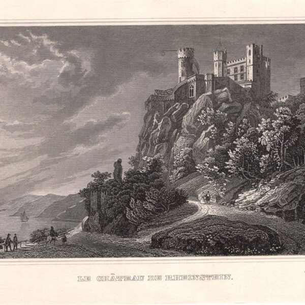 Le Chateau de Rheinstein, Germania, 1850