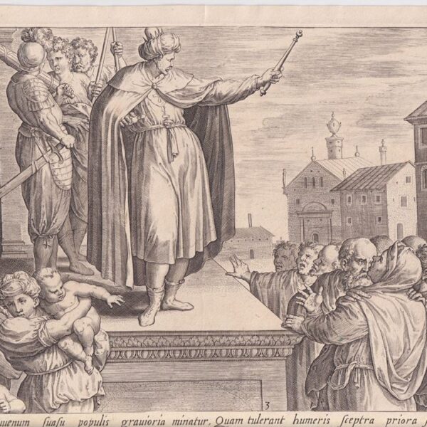 Gerard de Jode Il Re che risponde al popolo  1585