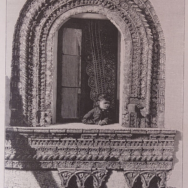 ​Viterbo, Finestra gotica in mattoni, 1886