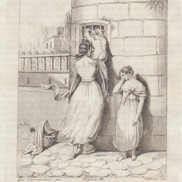 La Famiglia del carcerato. Incisione su rame 1838