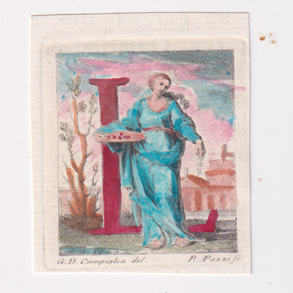 Lettera L, Antonio Pazzi e Domenico Campiglia, XVIII sec.