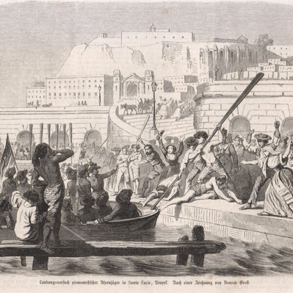 Napoli, Piemontesi a Santa Lucia, 1860