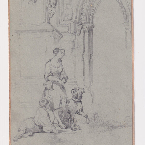 Consalvo Carelli, Donna con cane e bambino