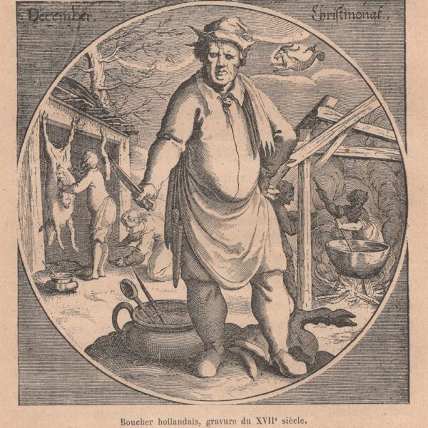 Il macellaio olandese, xilografia dell'800