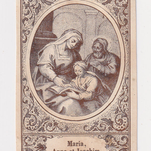 Maria, Gioacchino e Anna, Santino del XX sec.