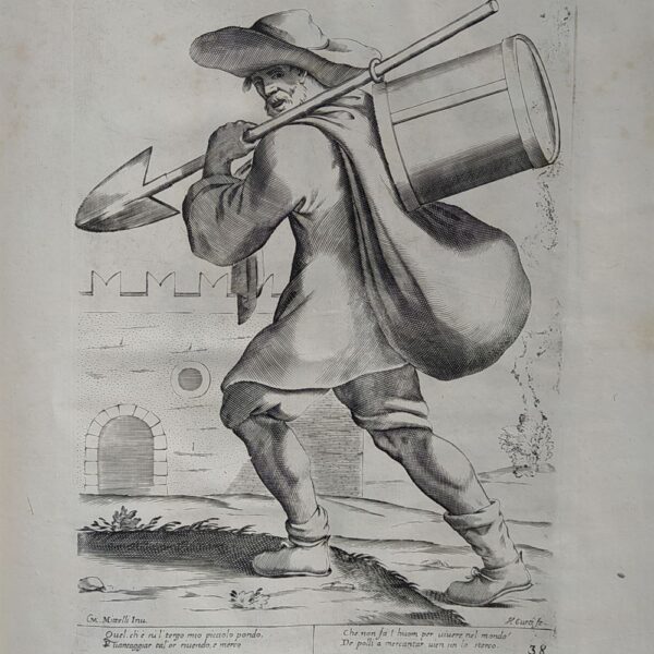 Mitelli Giuseppe Maria, Arti e Mestieri per la via, Venditore di sterco di polli, 1660