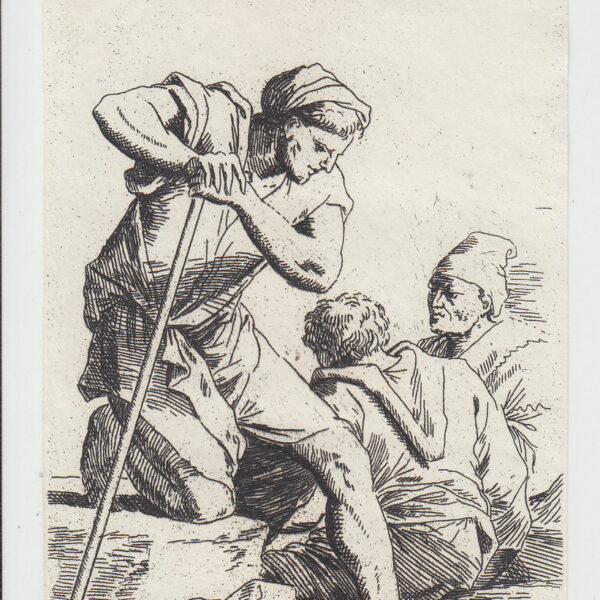 Salvator Rosa, Tre contadini, Figurine, XVIII secolo