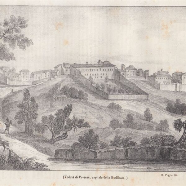 Veduta di Potenza, Capitale della Basilicata, 1845