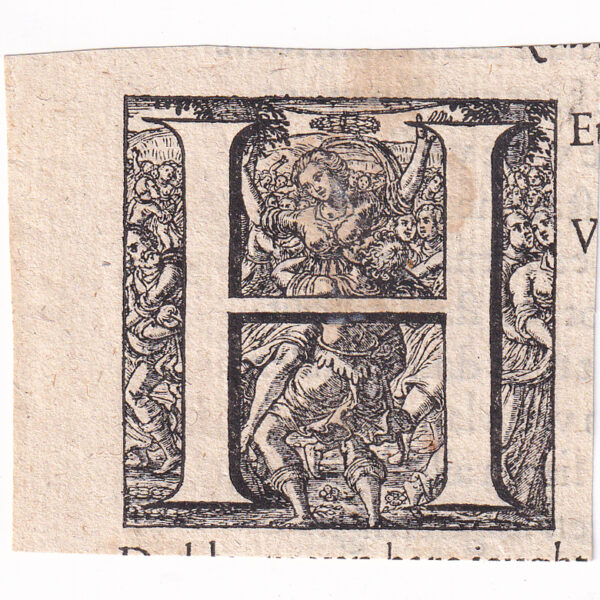 Capolettera, lettera H, 1636