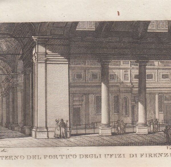 Interno del Portico degli Uffizi di Firenze, 1826