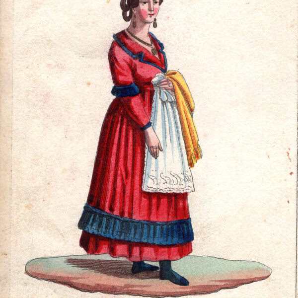 Trasteverina di Roma, acquarello