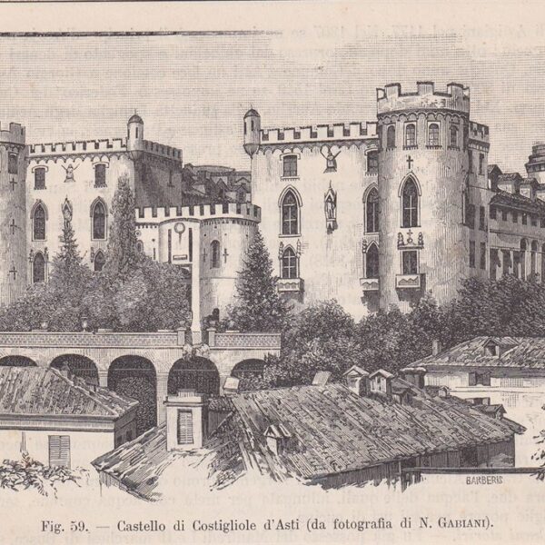 Asti, Castello di Costigliole d'Asti, 1890