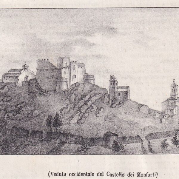 Castello dei Monforti, Veduta occidentale, Campobasso, 1854